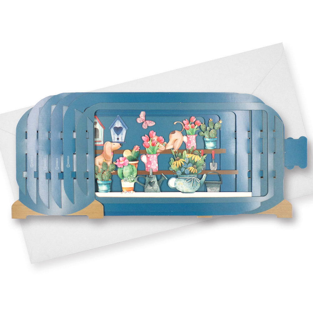 Message In A Bottle Dog's Helping Pop Up Birthday Greeting Card