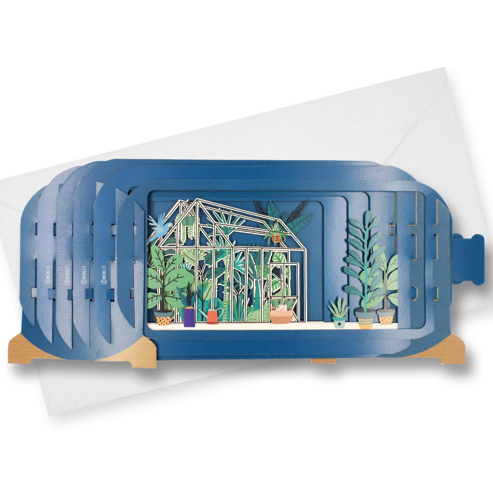 Message In A Bottle Gardening Pop Up Birthday Greeting Card