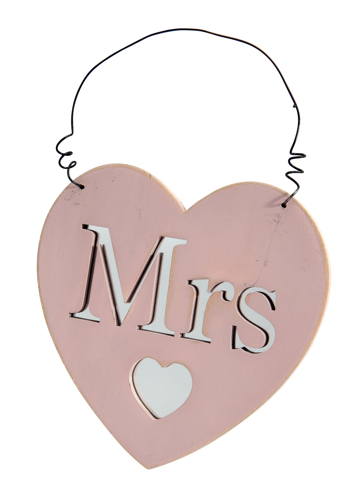Mrs Heart Hanging Plaque Gift