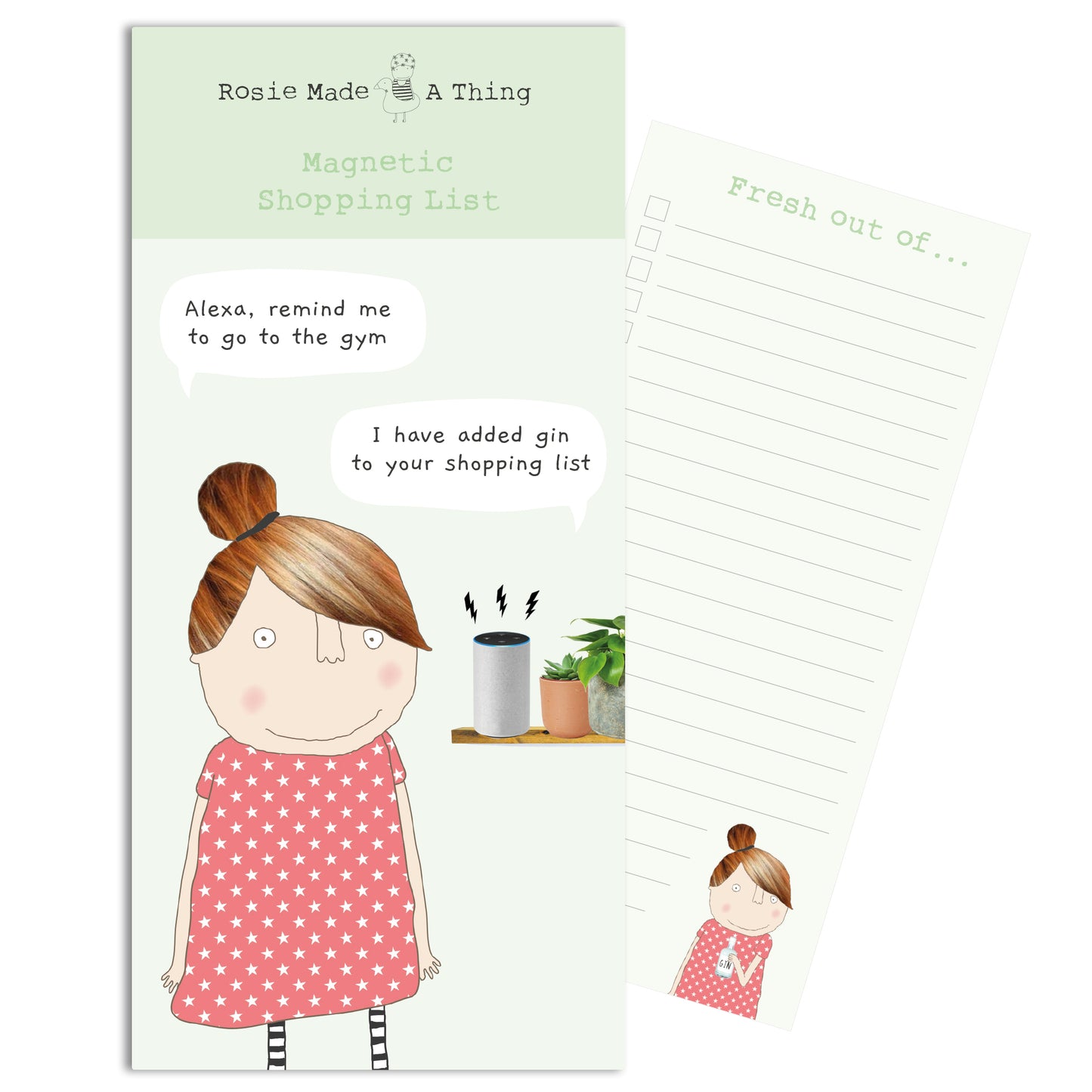 Rosie Made A Thing Alexa Added Gin Magnetic Shopping List