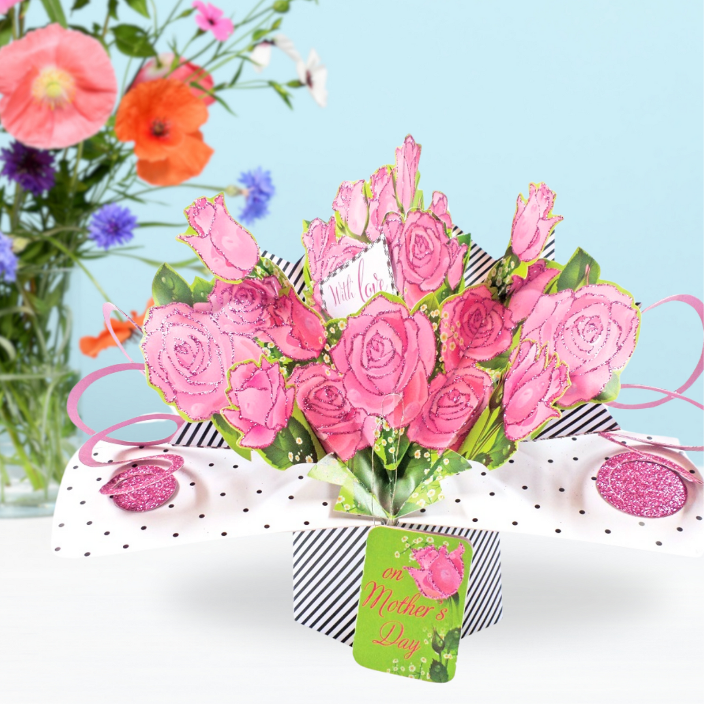 Happy Mother's Day Roses Pop-Up Greeting Card