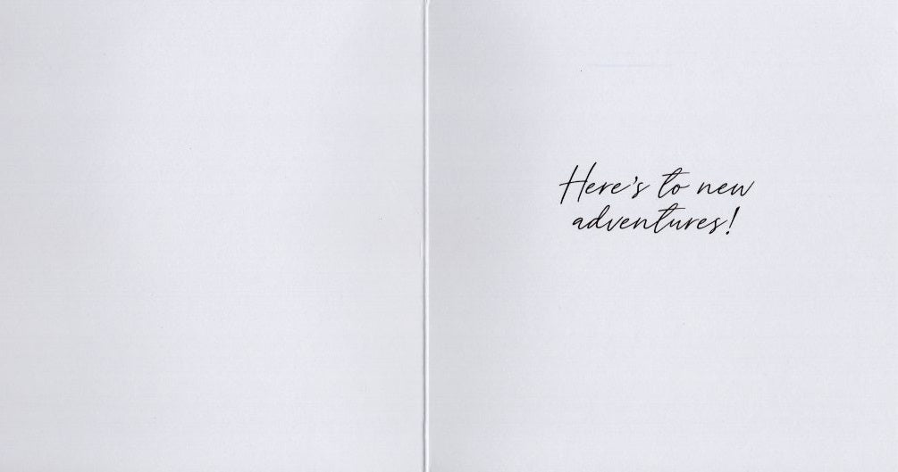 Bon Voyage To New Adventures Gold Foiled Leaving Greeting Card