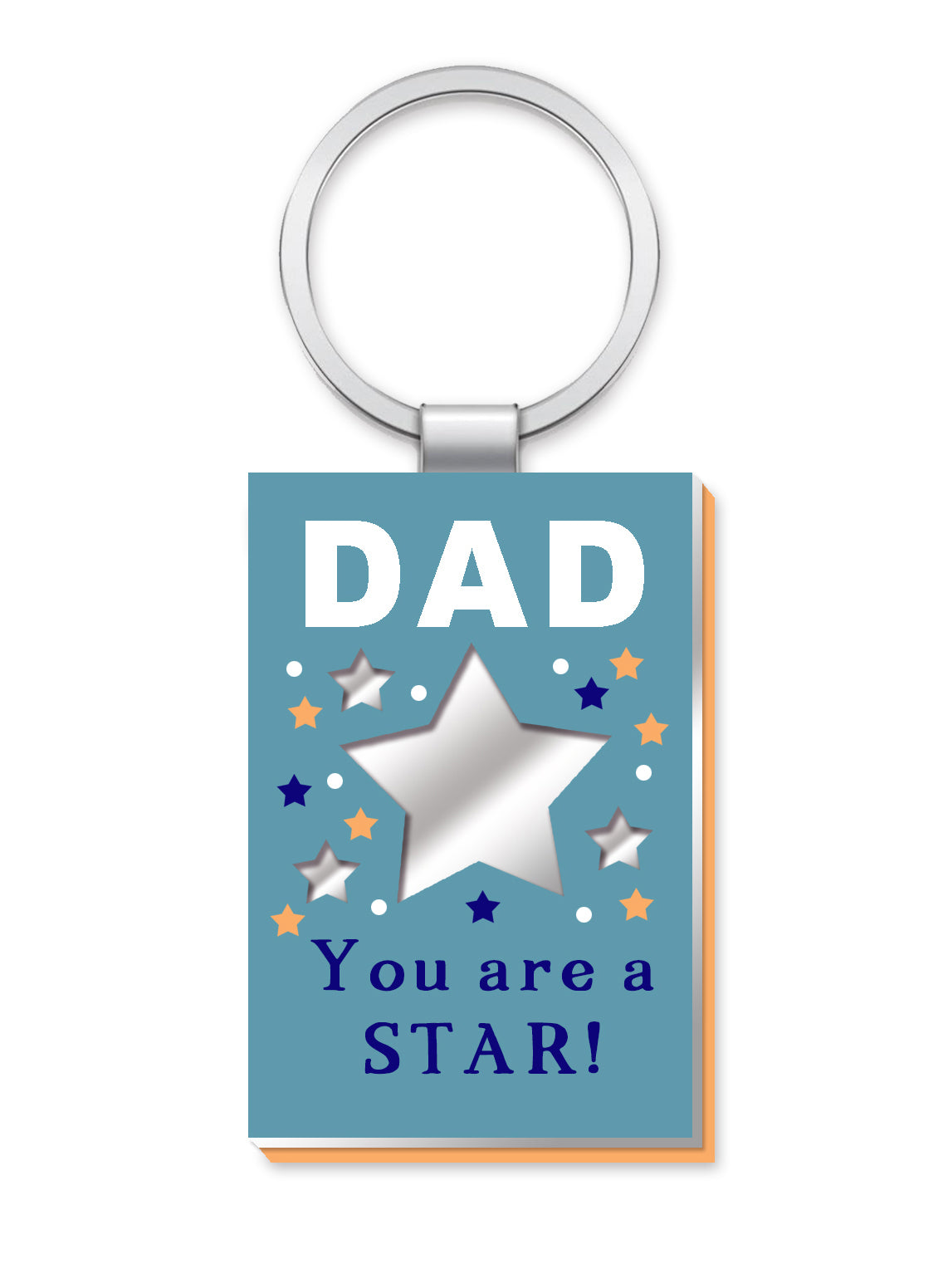 Dad More Than Words Mirror Keyring