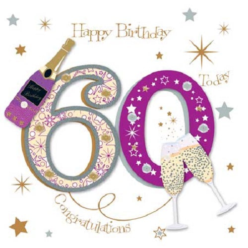 Happy 60th Birthday Greeting Card By Talking Pictures
