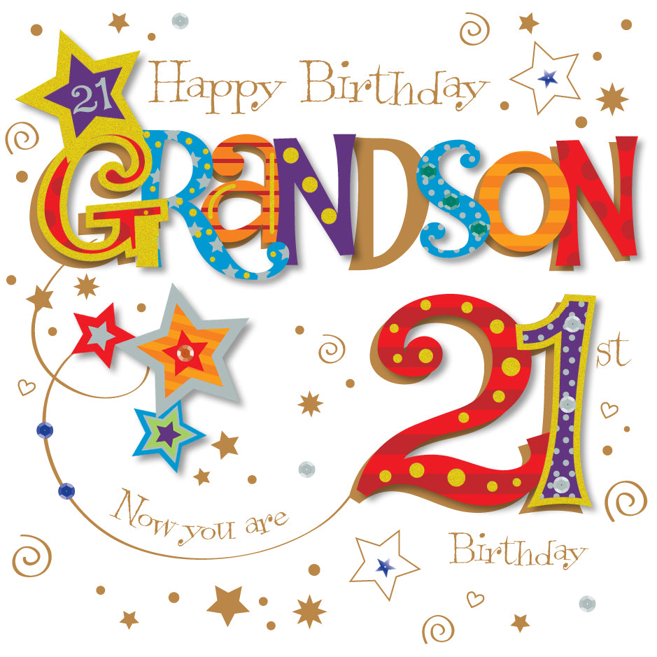 Grandson 21st Birthday Greeting Card