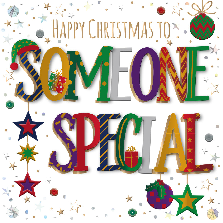 To Someone Special Embellished Christmas Greeting Card