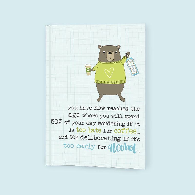 To Late For Coffee Too Early For Alcohol Notebook Gift