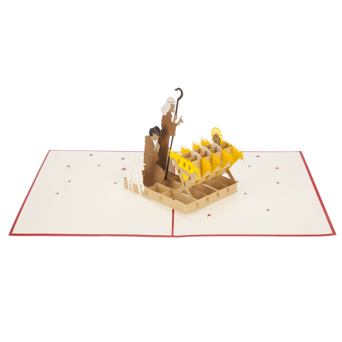 Nativity Scene The Manger Pop-Up Christmas Greeting Card