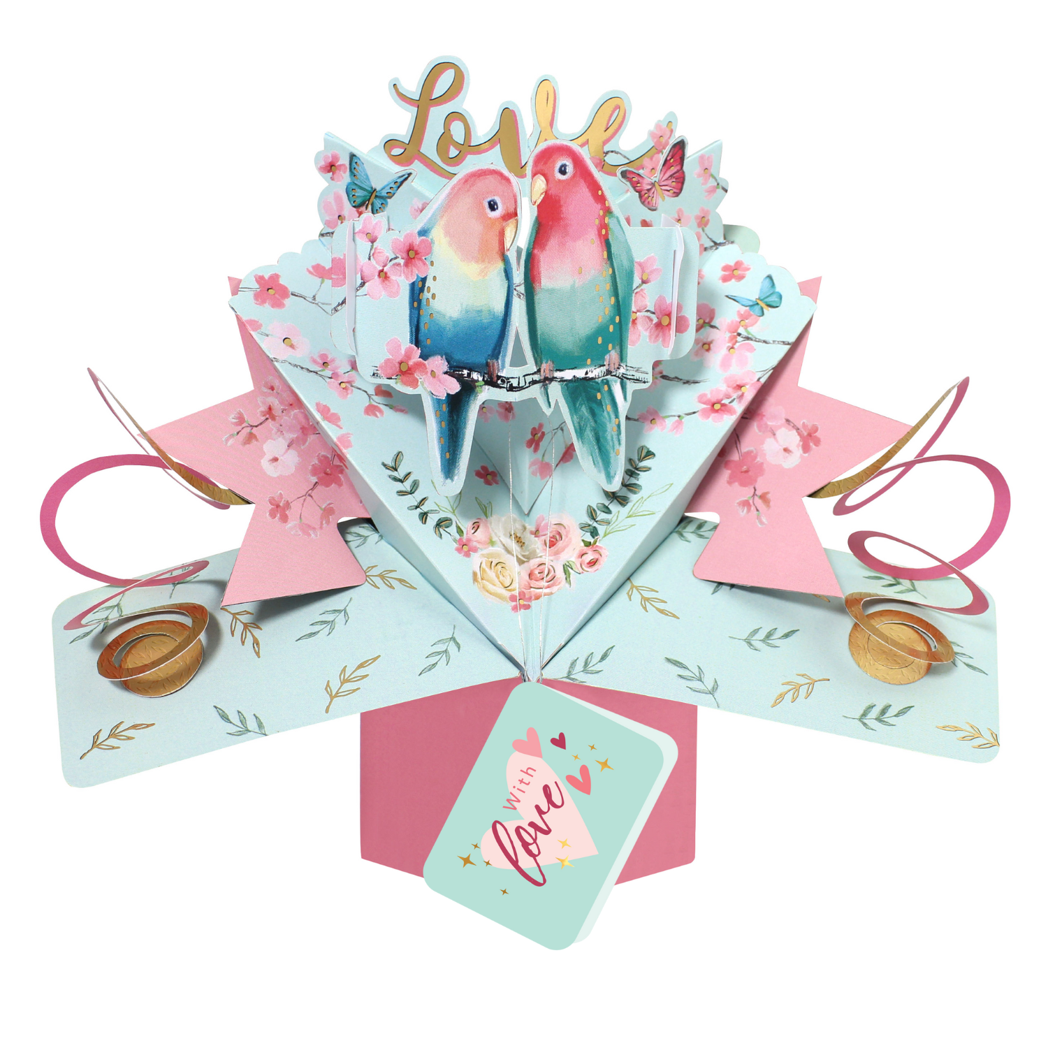 Love Birds With Love Pop Up Anniversary Card – Love Kate's