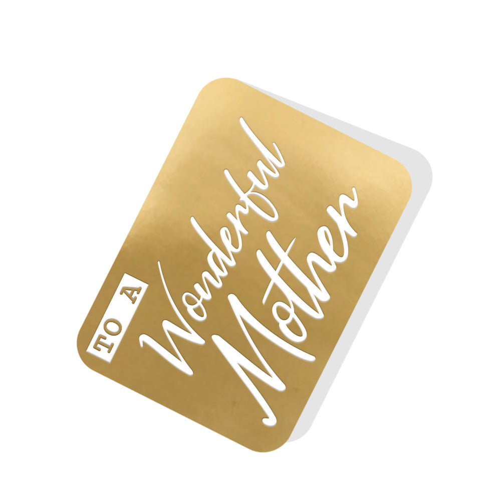To a Wonderful Mother Gold Tag