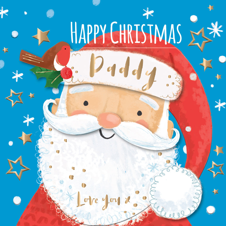Happy Christmas Daddy Embellished Christmas Greeting Card