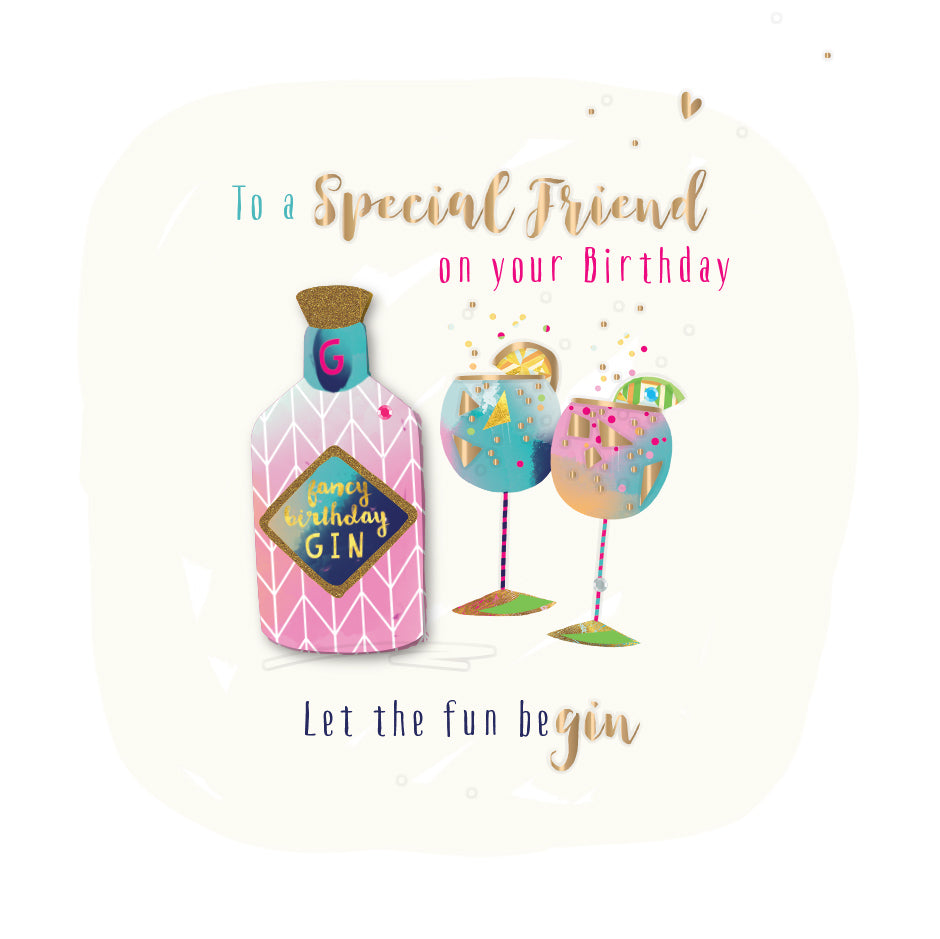 Special Friend Embellished Birthday Greeting Card