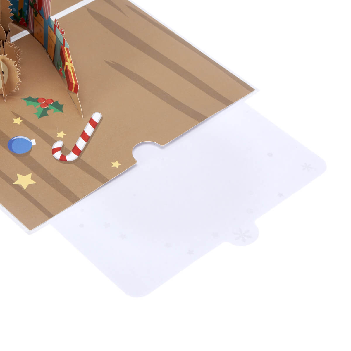 Santa Teddy Bear Bearing Gifts Pop-Up Christmas Greeting Card