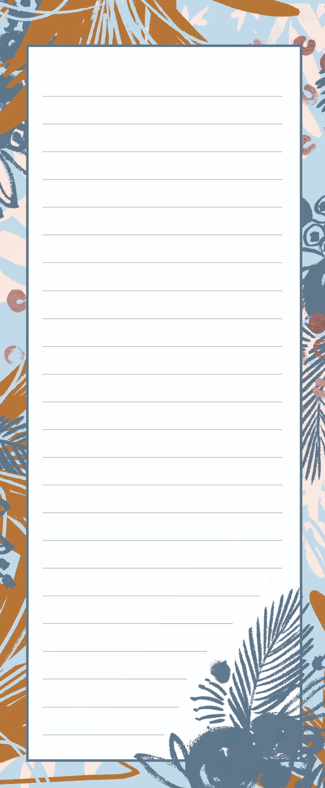 Gifted Stationery Bohemian Flora Magnetic Shopping List