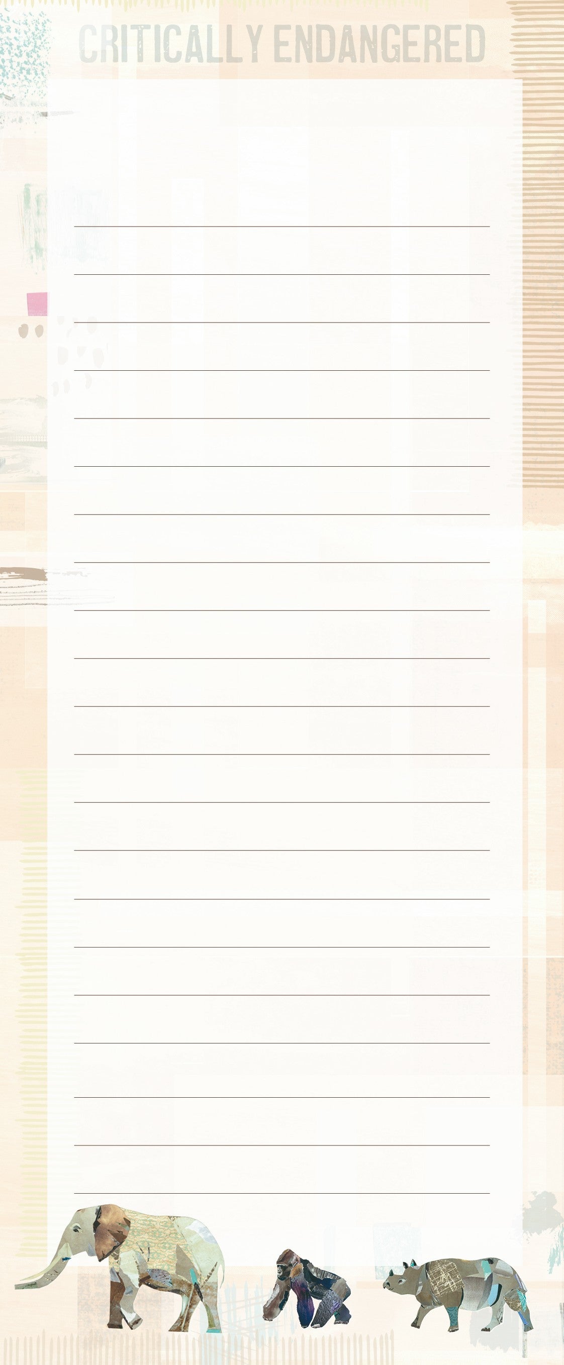 Gifted Stationery Endangered Magnetic Shopping List