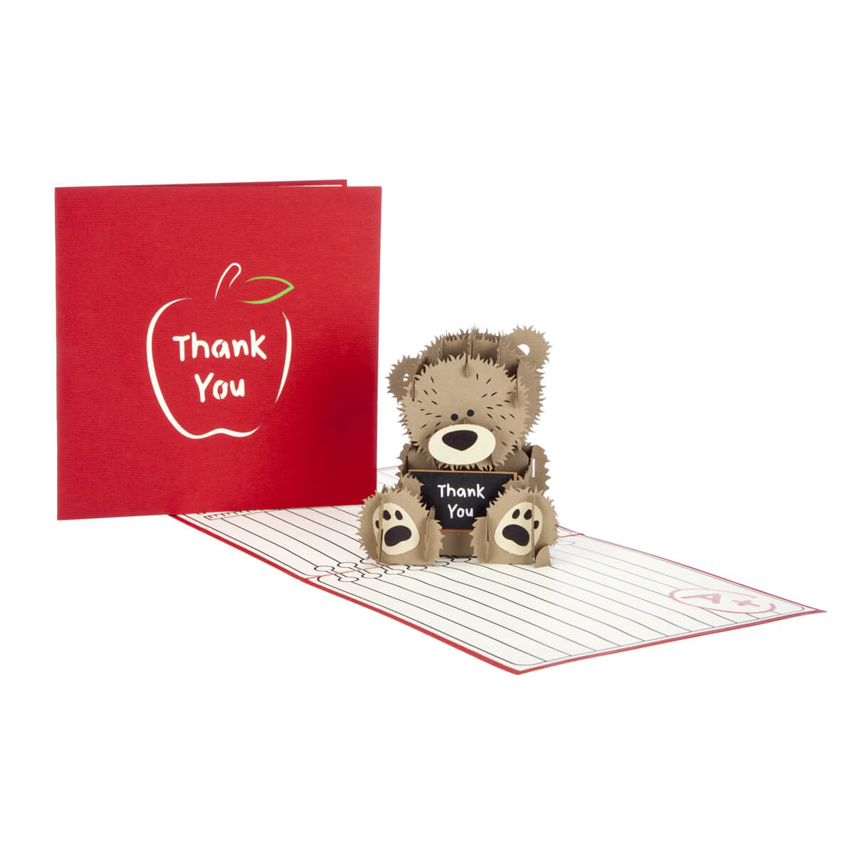 Thank You Teacher Pop-Up Thank You Greeting Card Blank Inside