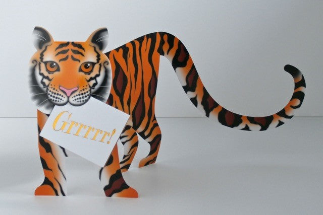Tiger 3D Special Delivery Animal Greeting Card