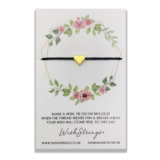 Geometric Floral Wish String Bracelet With Lucky Charm