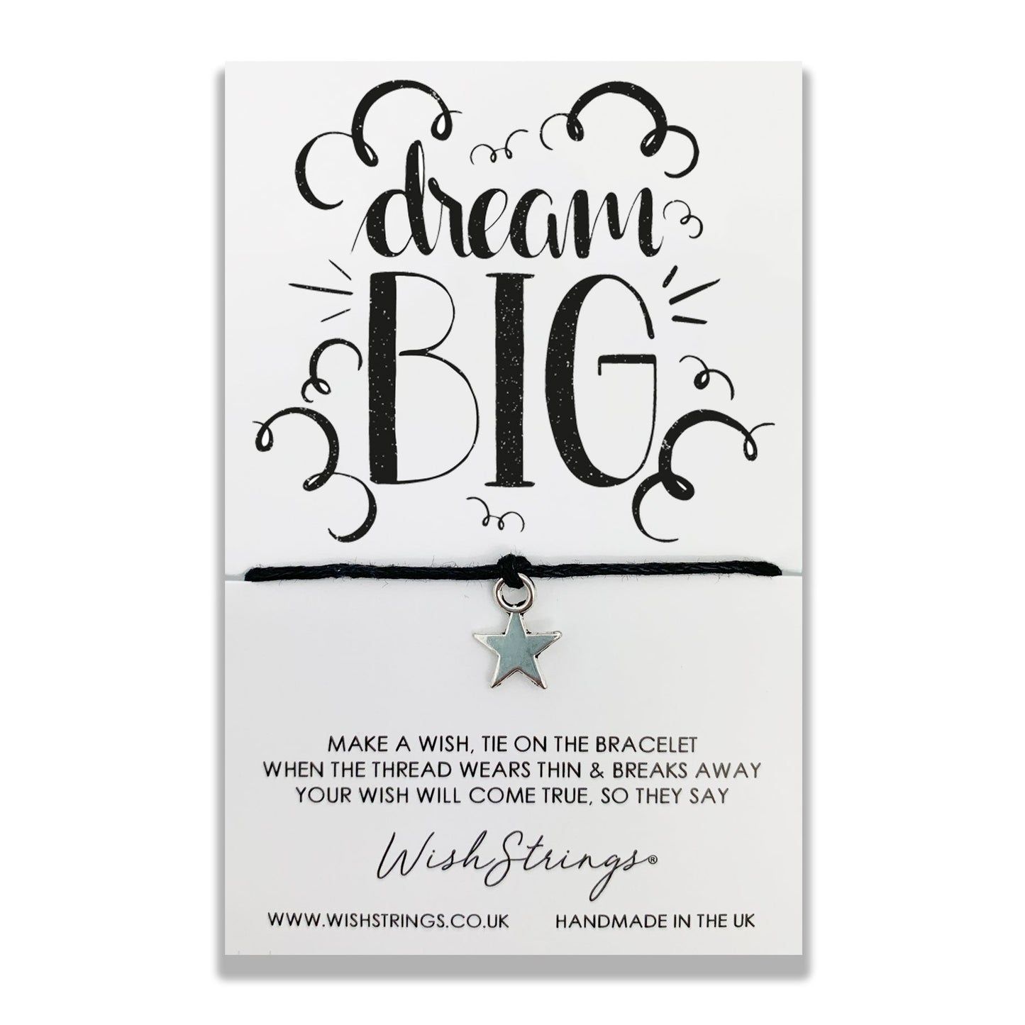 Dream Big Wish String Bracelet With Lucky Charm