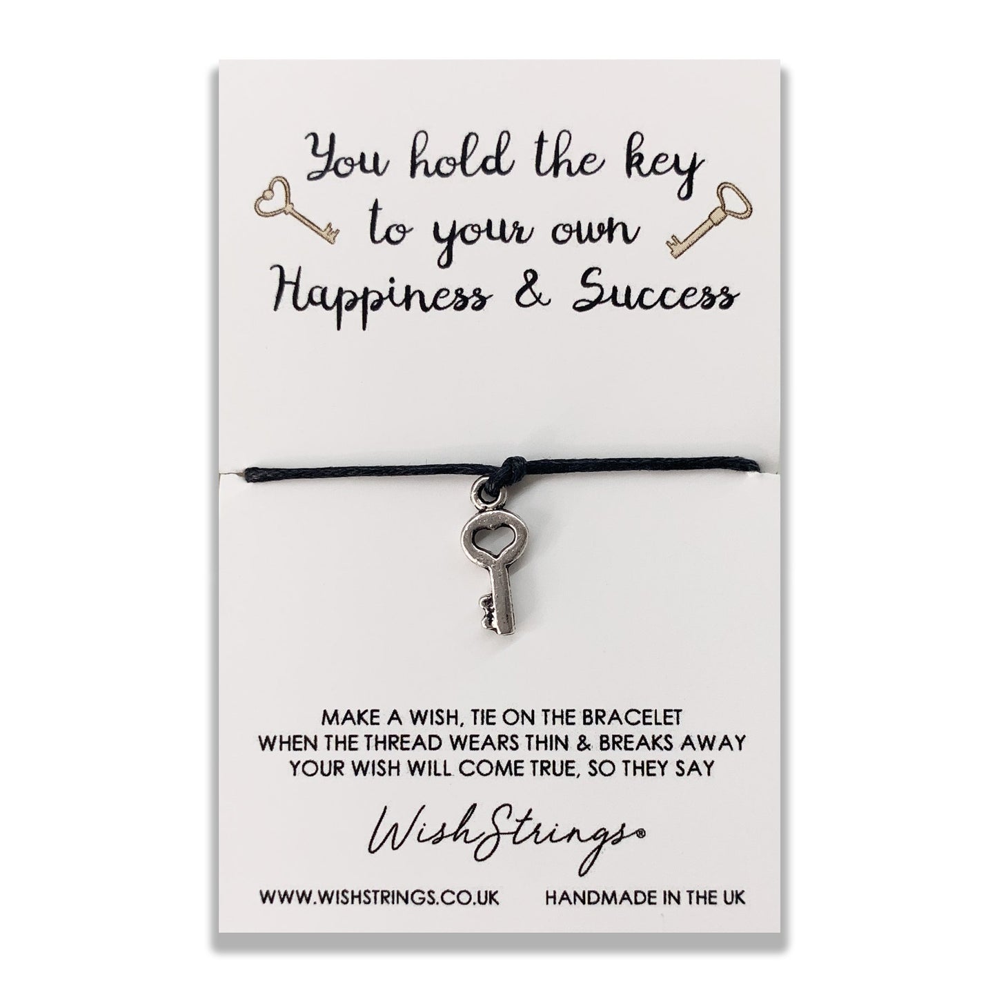 Happiness & Success Wish String Bracelet With Lucky Charm