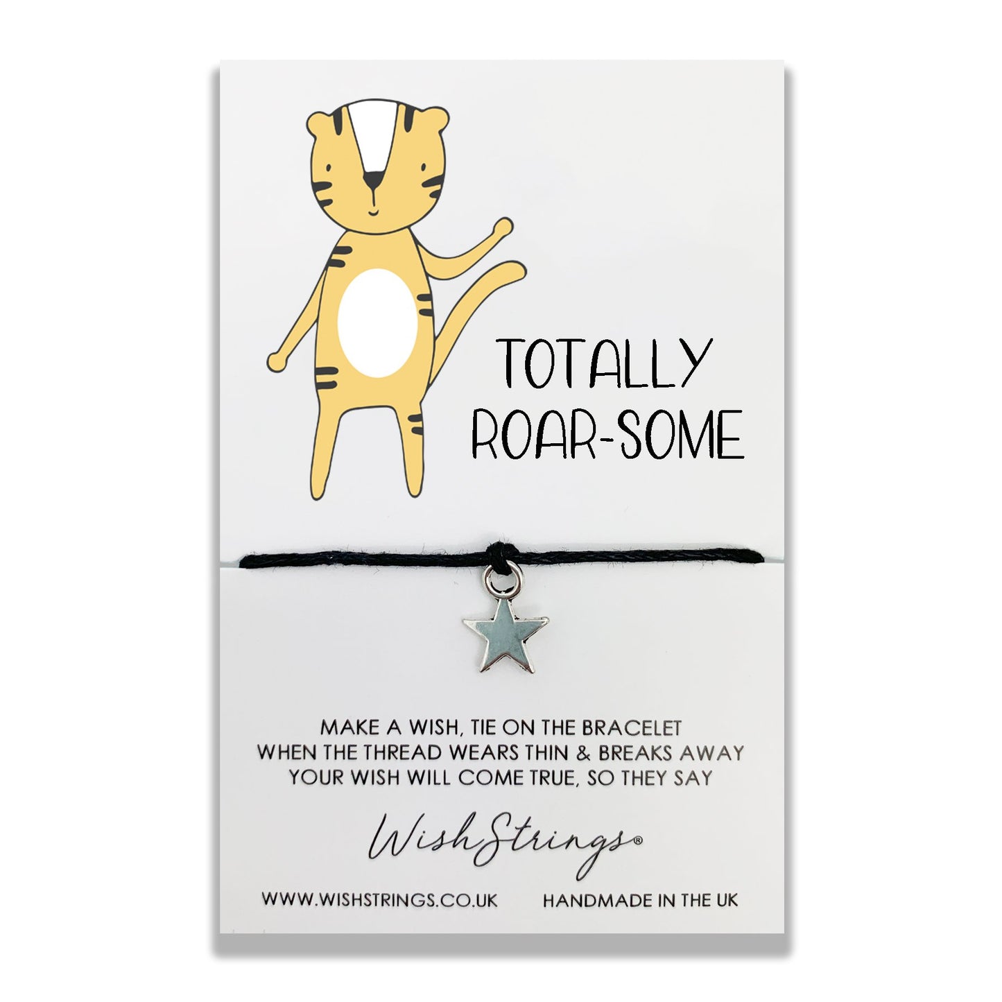 Totally Roar-Some Wish String Bracelet With Lucky Charm