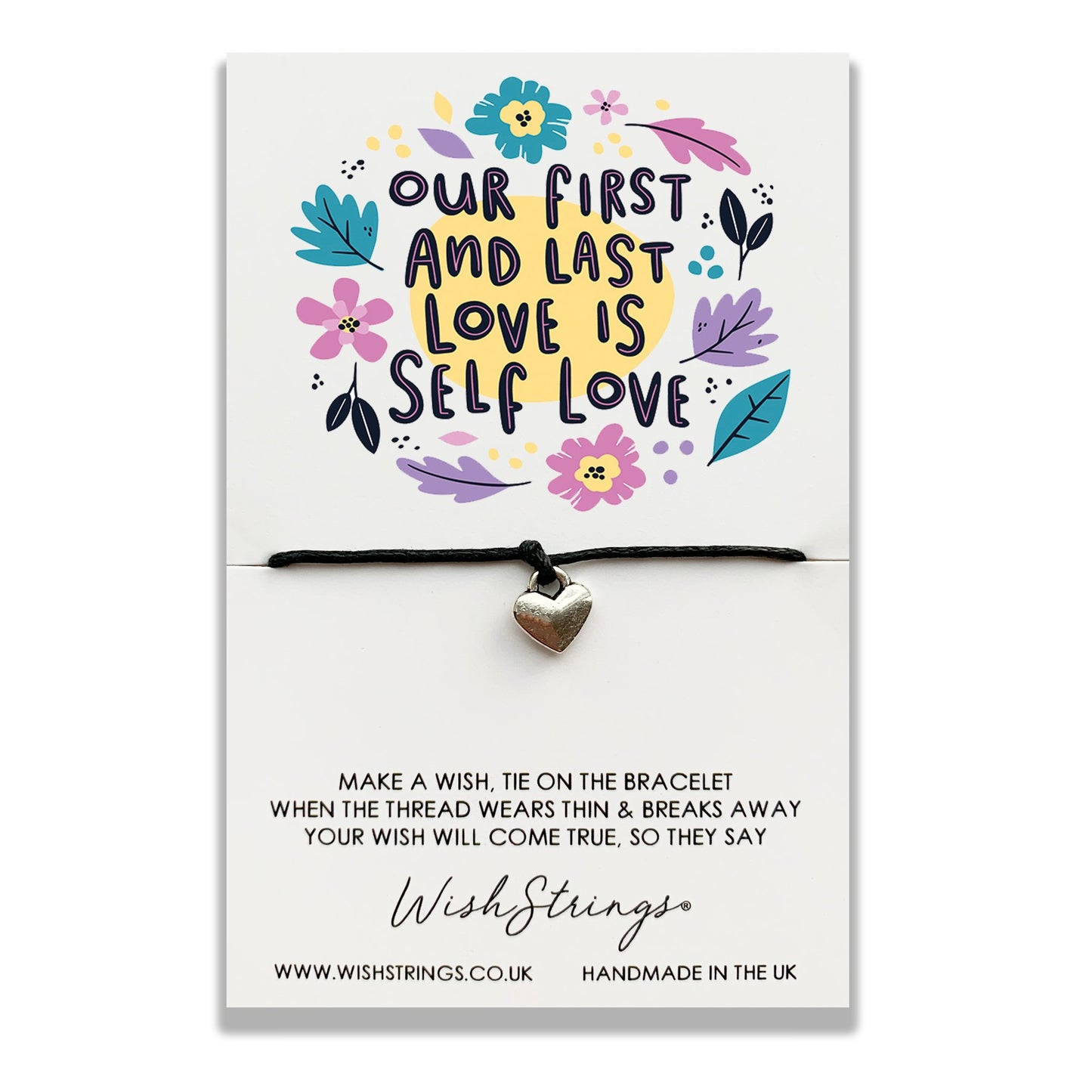 First & Last Love Self Wish String Bracelet With Lucky Charm