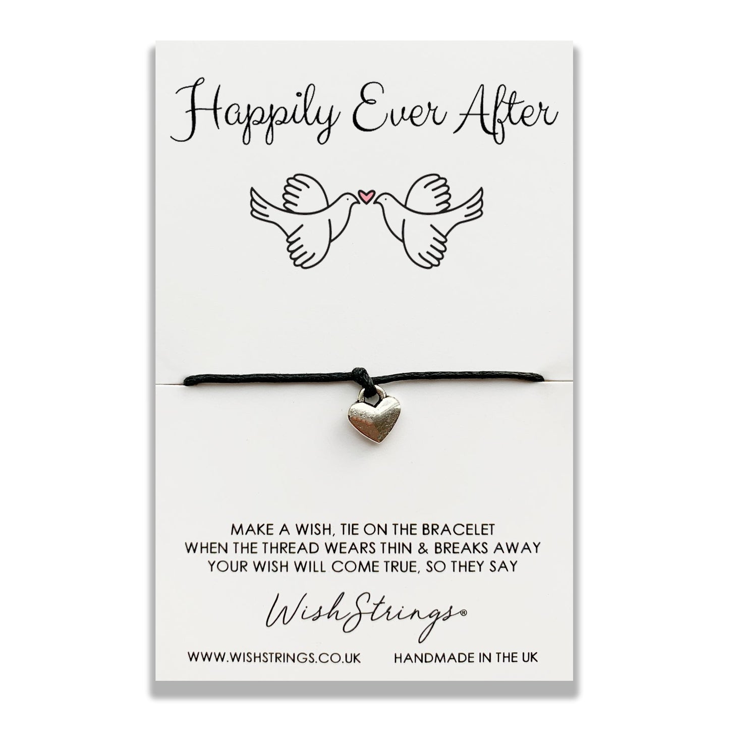 Happily Ever After Wish String Bracelet With Lucky Charm