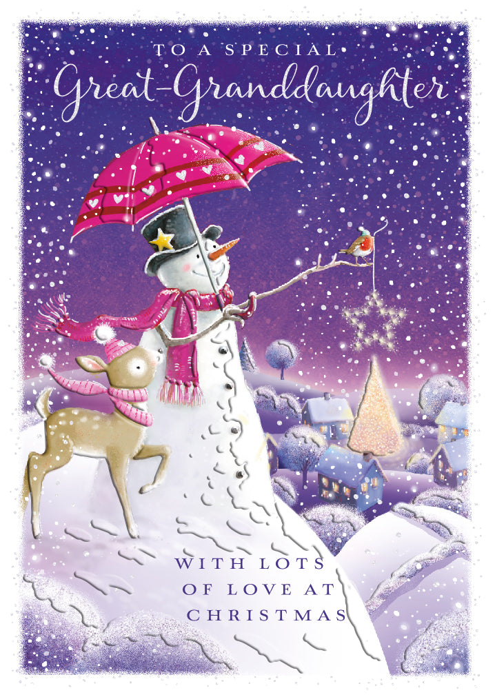 To A Special Great-Granddaughter Foiled Christmas Greeting Card