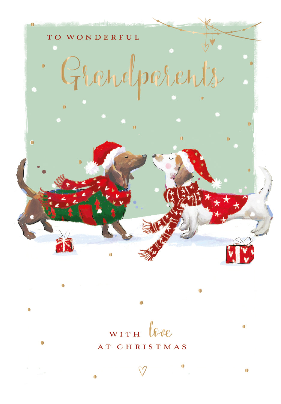 To Wonderful Grandparents Christmas Greeting Card