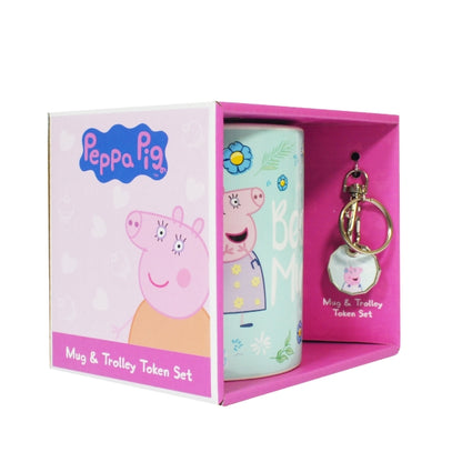 Peppa Pig Best Mummy Mug & Trolley Token Keyring Gift Set