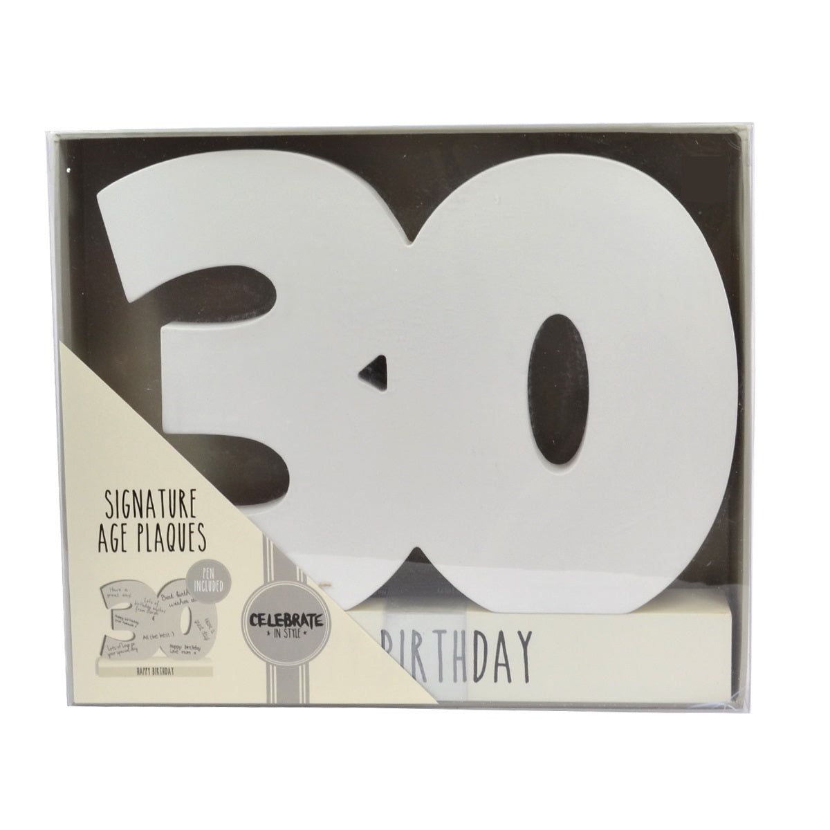 Age 30 Signature Block 30th Birthday Pen Included