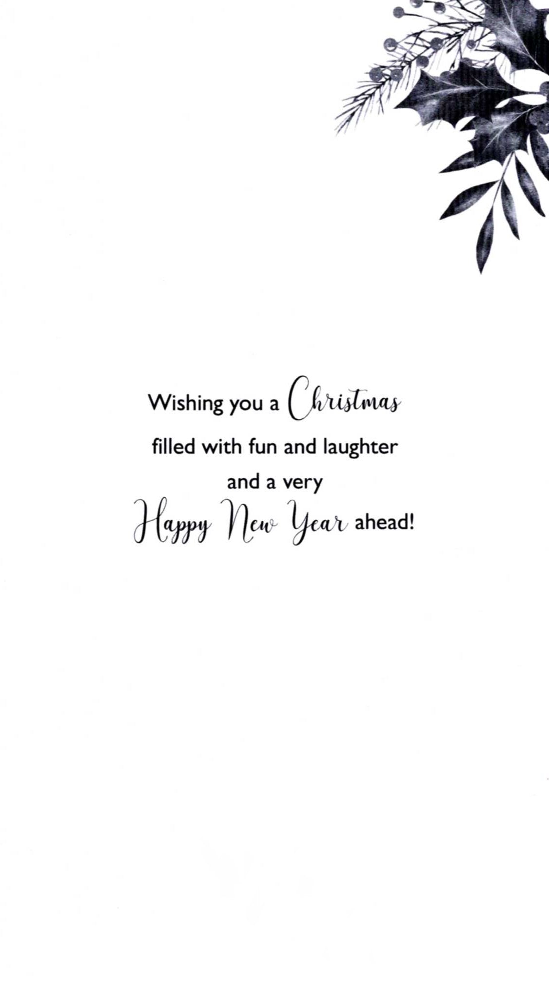 Mum & Dad Xmas Spirit Embellished Christmas Card Hand-Finished