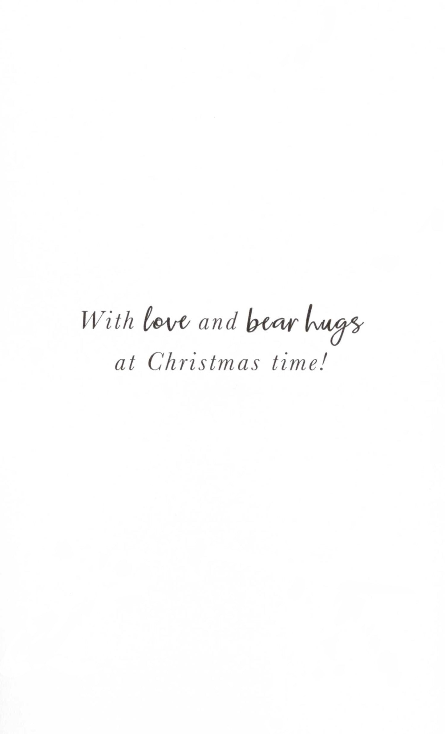 Very Beary Christmas Grandad Embellished Christmas Card