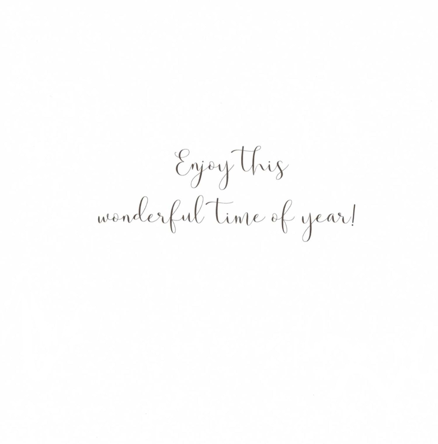 Merry Christmas Present Luxury Hand-Finished Foiled Christmas Card