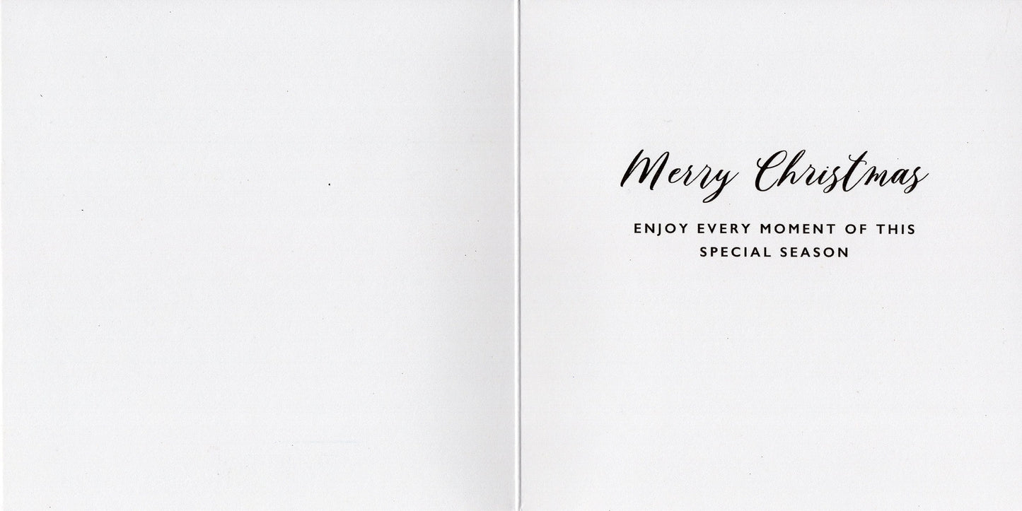 Let It Snow Festive Snowy Village Christmas Card