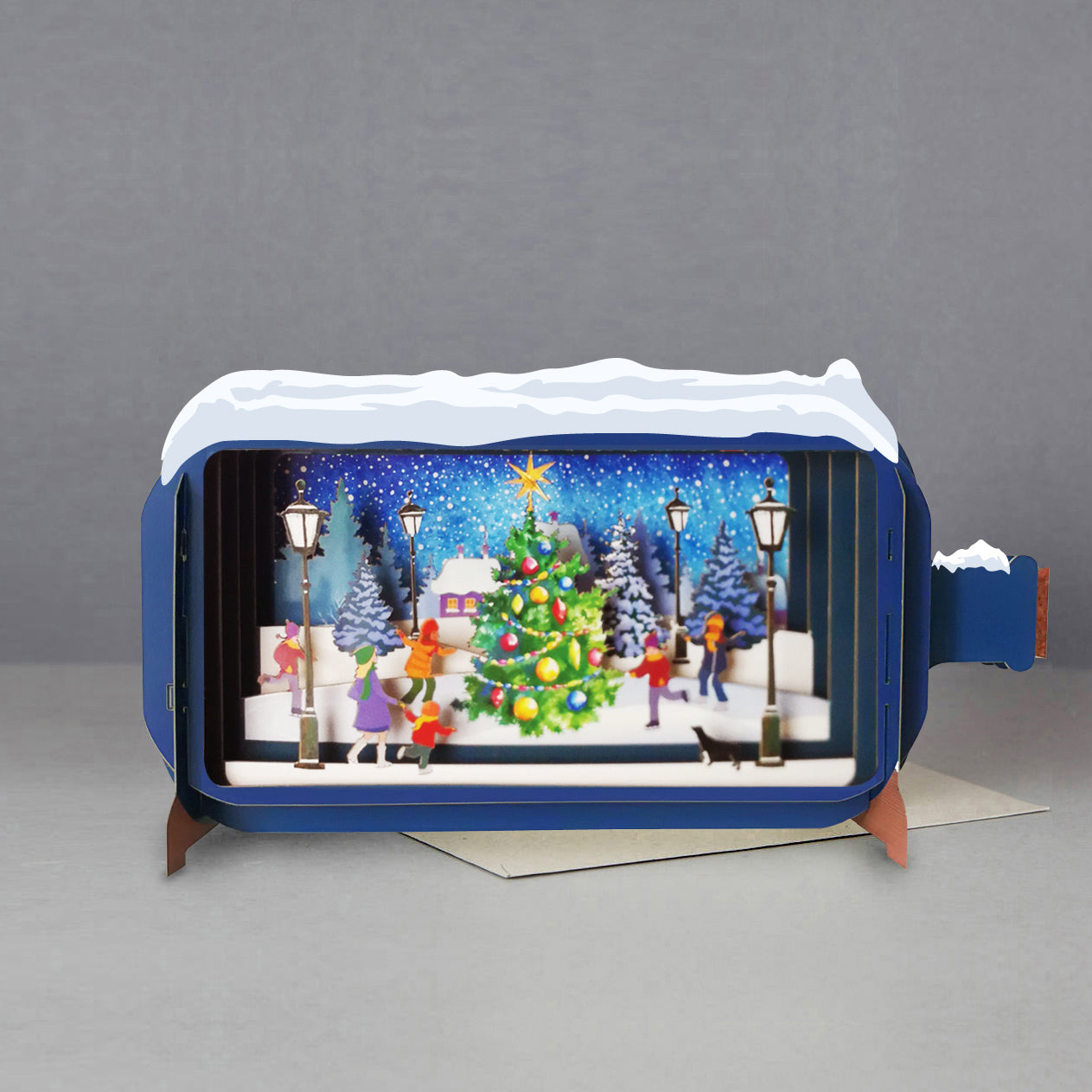 Message In A Bottle Kids Xmas Eve Pop Up Christmas Greeting Card
