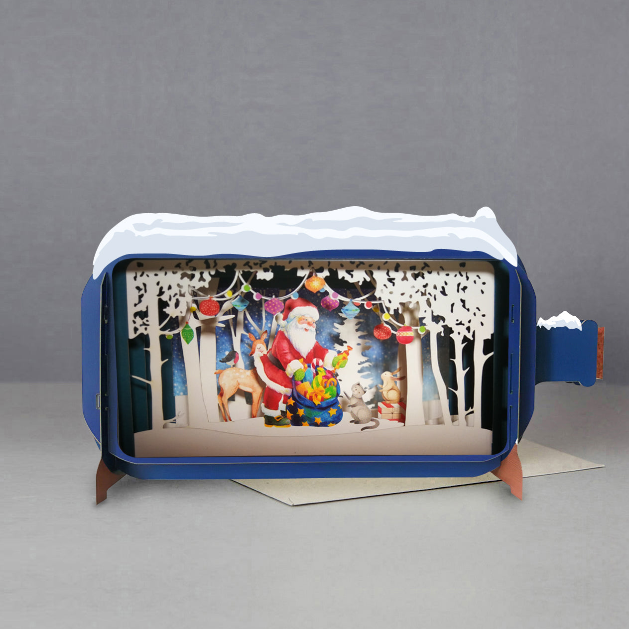 Message In A Bottle Santa's Sack Pop Up Christmas Greeting Card