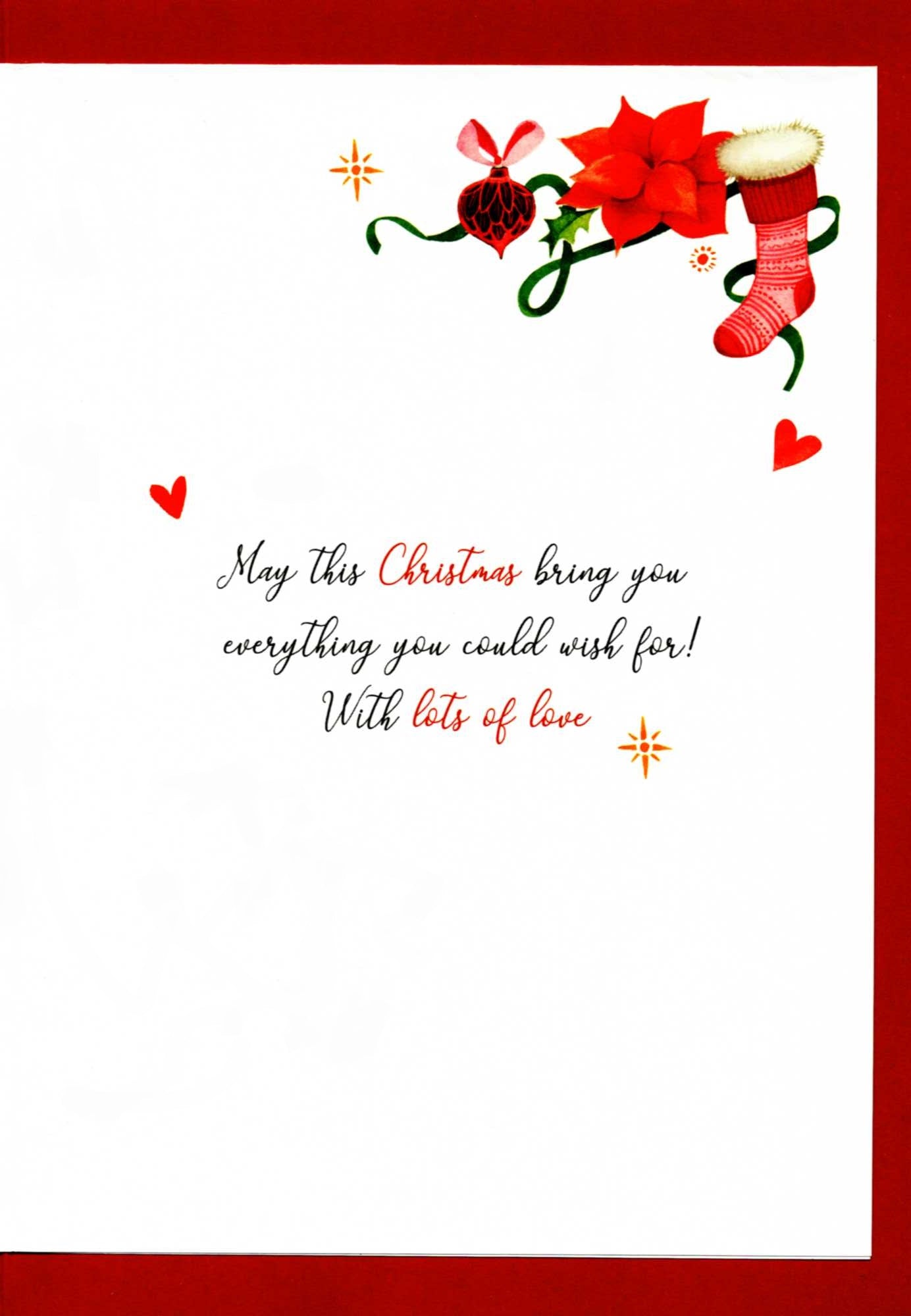 Granddaughter With Love Embellished Magnifique Christmas Card