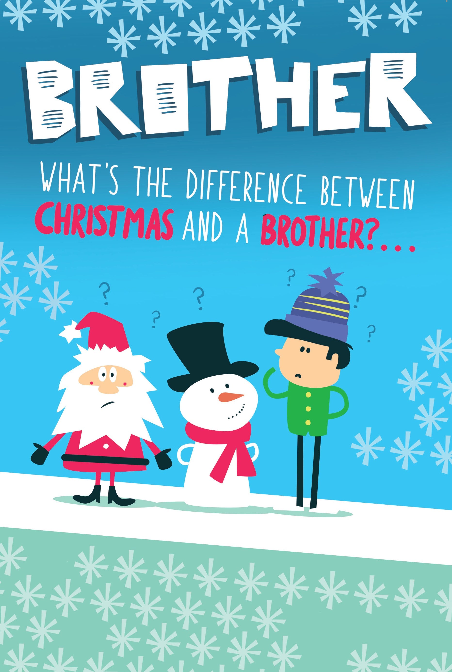 A Brother A Pain In The Bum Funny Christmas Card Love Kate s a-brother-a-pain-in-the-bum-funny-christmas-card-love-kate-s