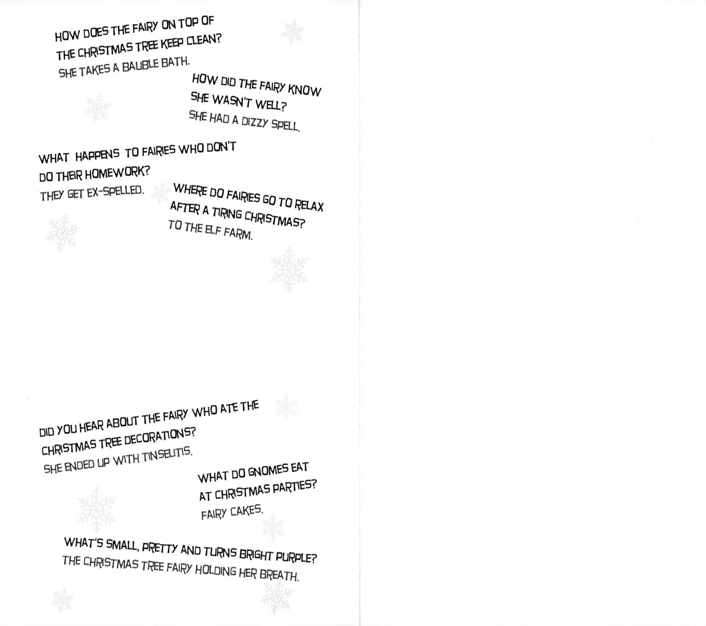 Festive Fairy Jokes For Fab Niece Funny Christmas Card