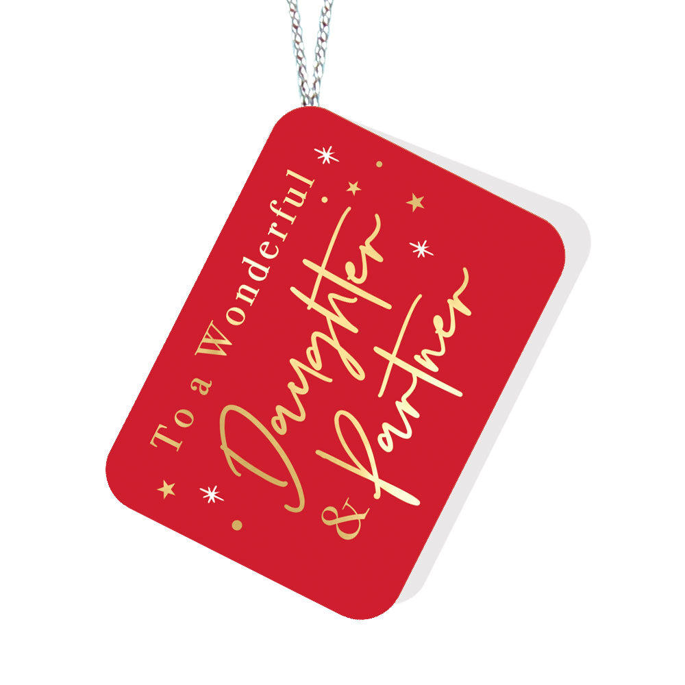 To a Wonderful Daughter & Partner Red Tag