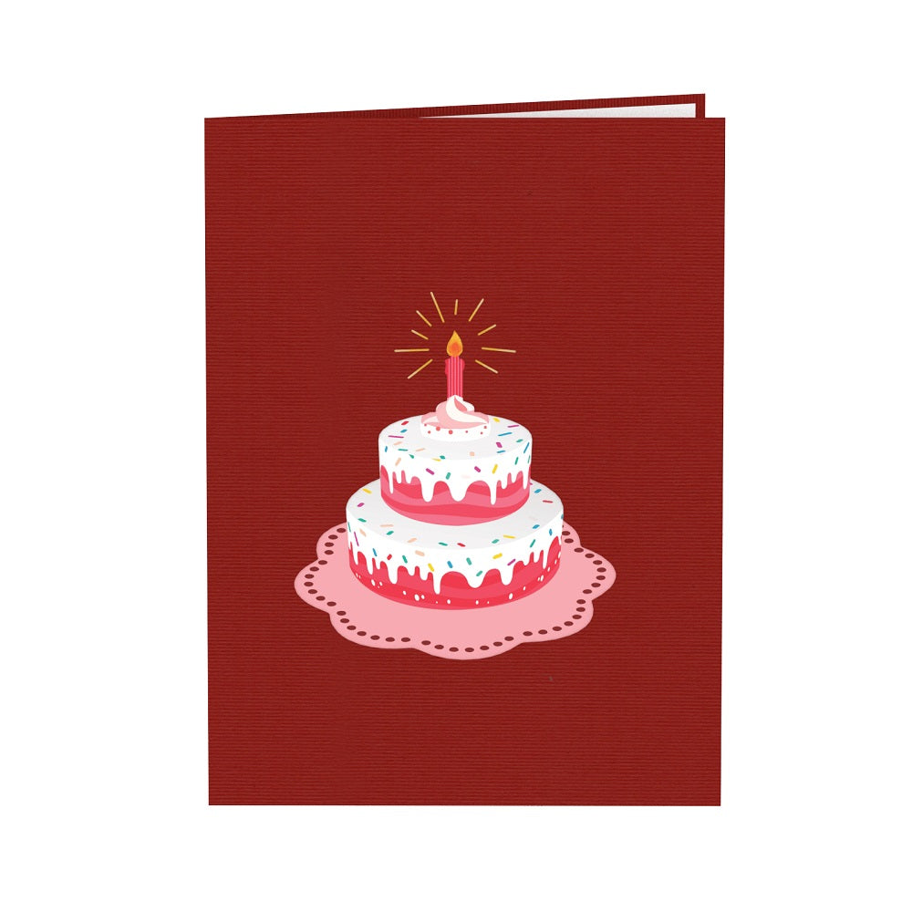 Cake & Candle Laser Cut Pop Up Birthday Card