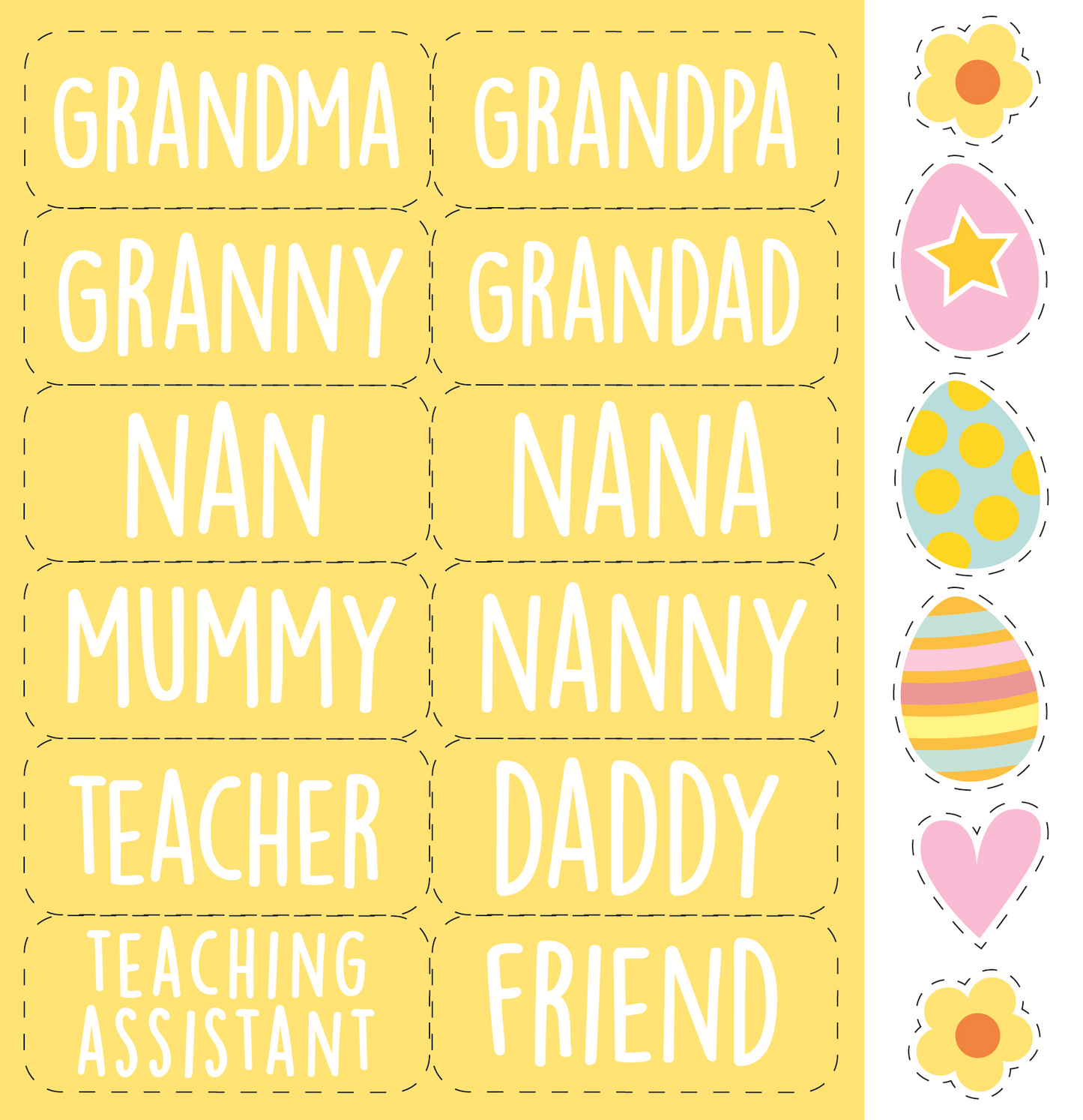 Multi-Caption Colour-Me-In Easter Activity Card With Honeycomb
