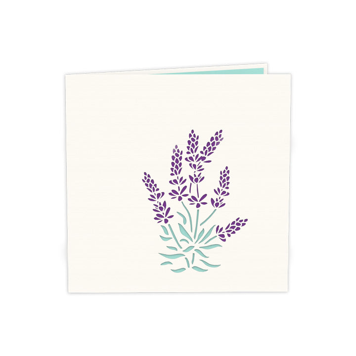 Lavender Flower Laser Cut Pop Up Card