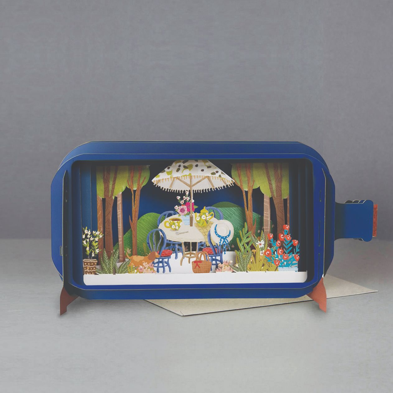 Message In A Bottle Afternoon Tea Pop Up Any Occasion Greeting Card