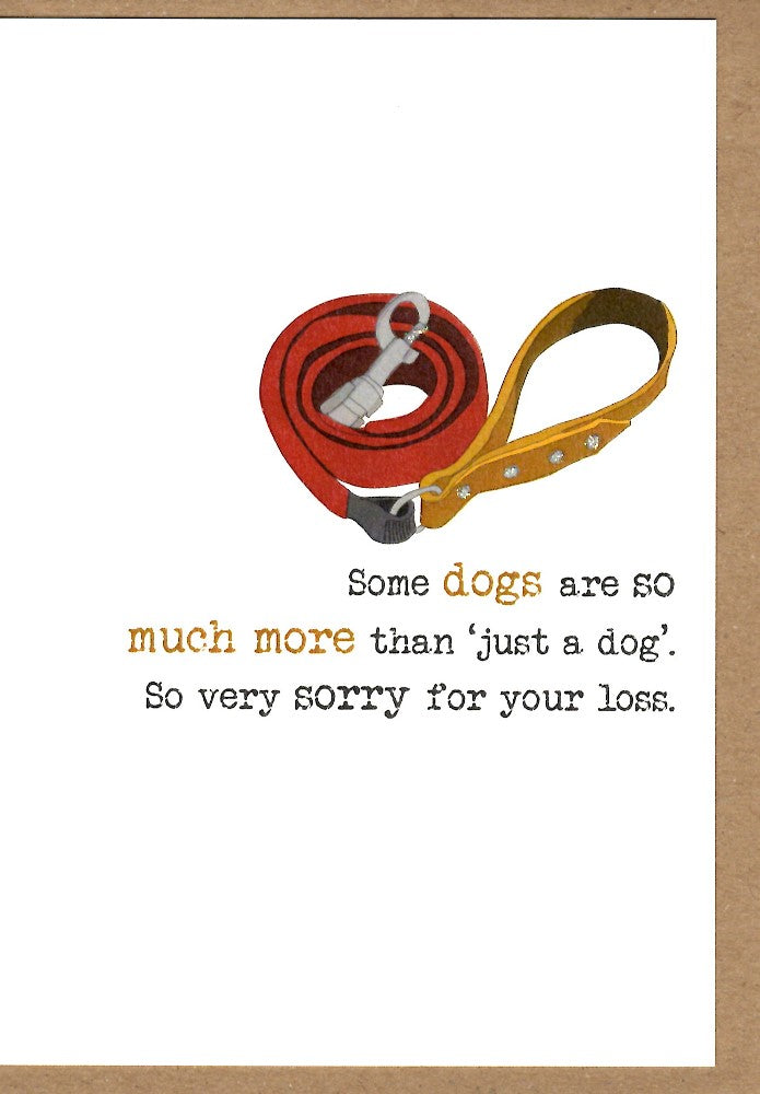 Sympathy Loss Dog Sparkle Finished Greeting Card