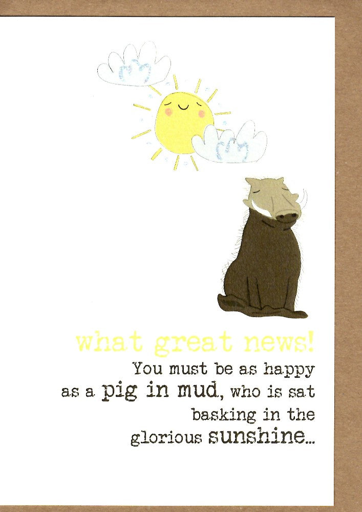 What Great News Sparkle Finished Greeting Card