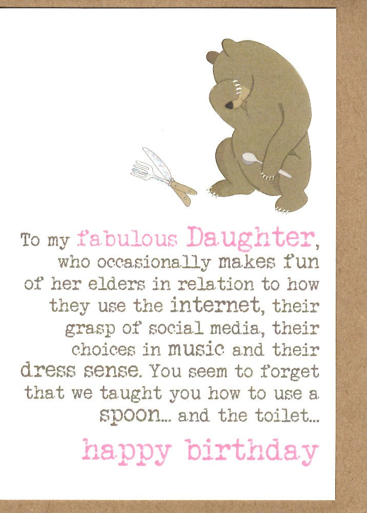 Daughter Birthday Sparkle Finished Greeting Card