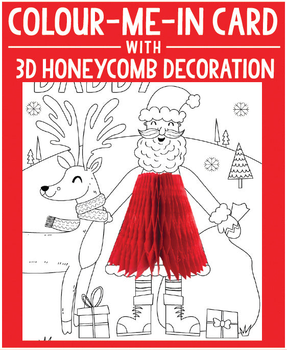 Amazing Daddy Colour-Me-In Christmas Greeting Card