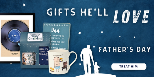 Gift's Dad will Love for Father's Day - Treat him with a gift set, adorable 'dad' plaque or a personalised record and a mug 